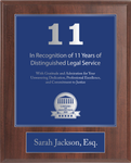 Silver Wood Custom Anniversary Recognition Plaque