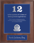 Silver Wood Custom Anniversary Recognition Plaque