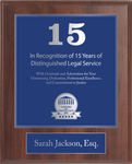 Silver Wood Custom Anniversary Recognition Plaque