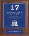 Silver Wood Custom Anniversary Recognition Plaque