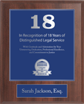Silver Wood Custom Anniversary Recognition Plaque
