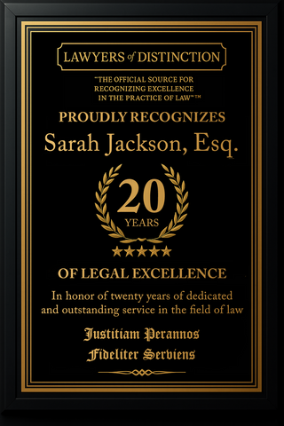 Gold Custom Anniversary Recognition Plaque