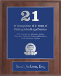 Silver Wood Custom Anniversary Recognition Plaque