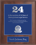 Silver Wood Custom Anniversary Recognition Plaque
