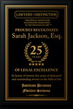 Gold Custom Anniversary Recognition Plaque