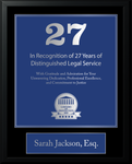 Silver Black Wood Custom Anniversary Recognition Plaque