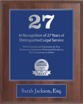Silver Wood Custom Anniversary Recognition Plaque