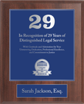 Silver Wood Custom Anniversary Recognition Plaque