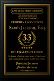 Gold Custom Anniversary Recognition Plaque