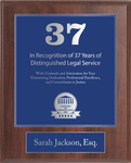 Silver Wood Custom Anniversary Recognition Plaque