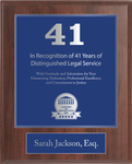 Silver Wood Custom Anniversary Recognition Plaque