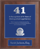 Silver Wood Custom Anniversary Recognition Plaque