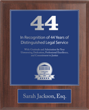 Silver Wood Custom Anniversary Recognition Plaque