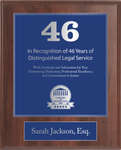 Silver Wood Custom Anniversary Recognition Plaque