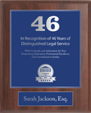 Silver Wood Custom Anniversary Recognition Plaque