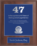Silver Wood Custom Anniversary Recognition Plaque