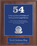 Silver Wood Custom Anniversary Recognition Plaque
