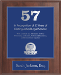 Silver Wood Custom Anniversary Recognition Plaque