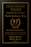 Gold Custom Anniversary Recognition Plaque