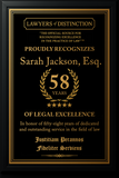 Gold Custom Anniversary Recognition Plaque