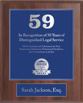 Silver Wood Custom Anniversary Recognition Plaque