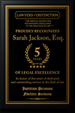 Gold Custom Anniversary Recognition Plaque