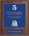 Silver Wood Custom Anniversary Recognition Plaque