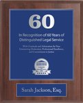 Silver Wood Custom Anniversary Recognition Plaque