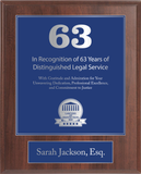 Silver Wood Custom Anniversary Recognition Plaque
