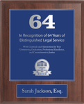 Silver Wood Custom Anniversary Recognition Plaque