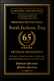 Gold Custom Anniversary Recognition Plaque
