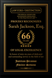 Gold Custom Anniversary Recognition Plaque