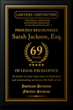 Gold Custom Anniversary Recognition Plaque