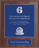 Silver Wood Custom Anniversary Recognition Plaque