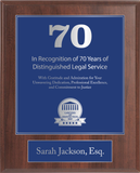 Silver Wood Custom Anniversary Recognition Plaque