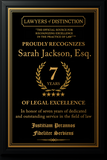 Gold Custom Anniversary Recognition Plaque