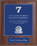Silver Wood Custom Anniversary Recognition Plaque