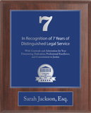 Silver Wood Custom Anniversary Recognition Plaque