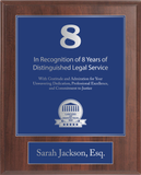 Silver Wood Custom Anniversary Recognition Plaque