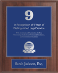 Silver Wood Custom Anniversary Recognition Plaque