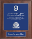 Silver Wood Custom Anniversary Recognition Plaque